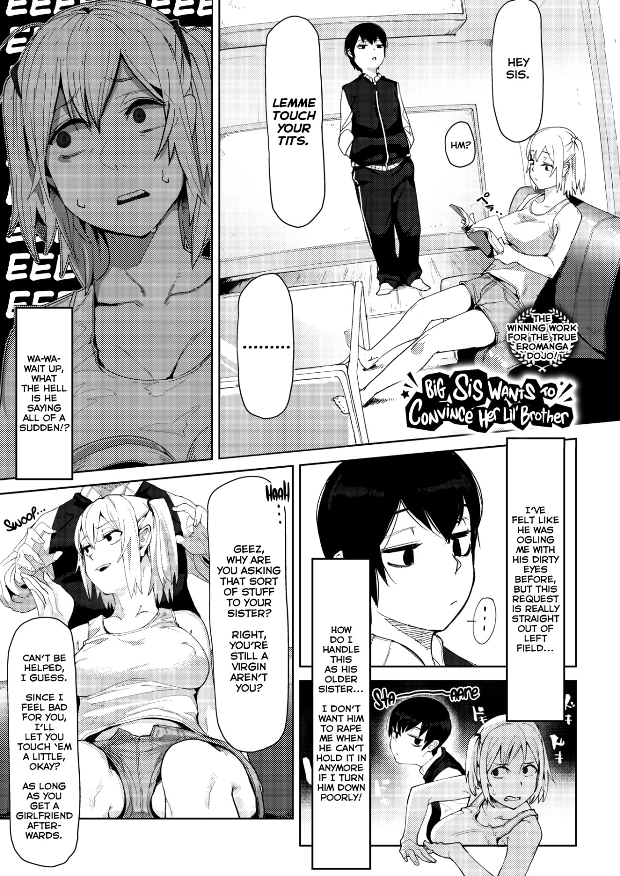 Hentai Manga Comic-Big Sis Wants to Convince Her Lil' Brother-Read-1